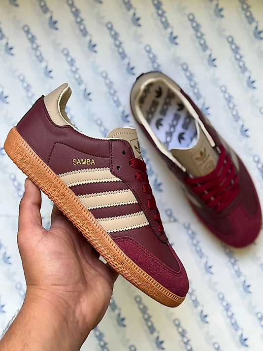 Adidas Samba Bordo – Bej Detaylı