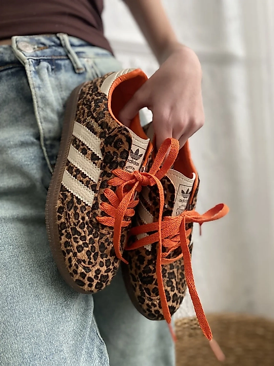 Adidas Samba Leopard Print – Turuncu Bağcıklı Özel Seri