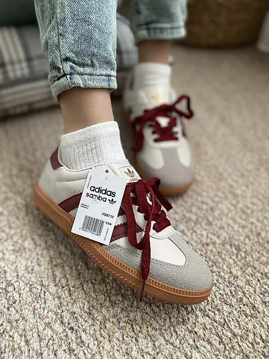 Adidas Samba Bej – Bordo Detaylı