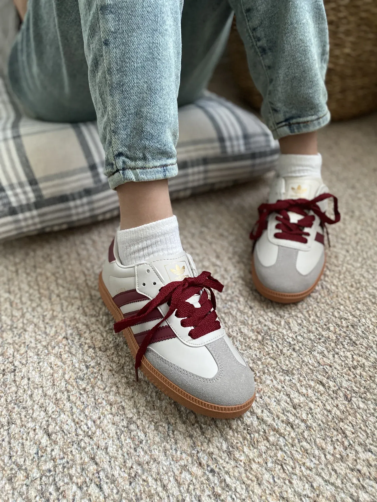 Adidas Samba Bej – Bordo Detaylı
