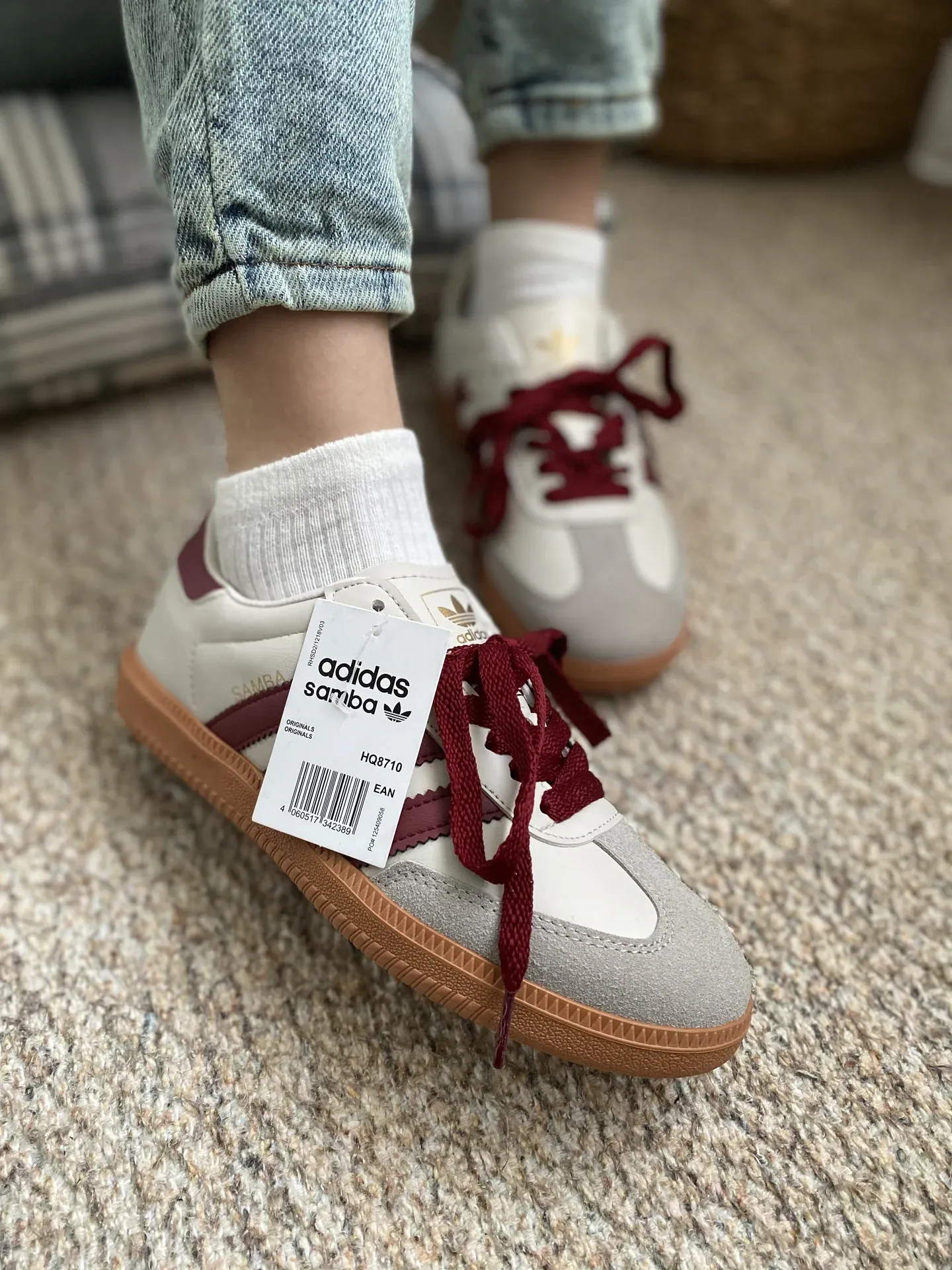 Adidas Samba Bej – Bordo Detaylı