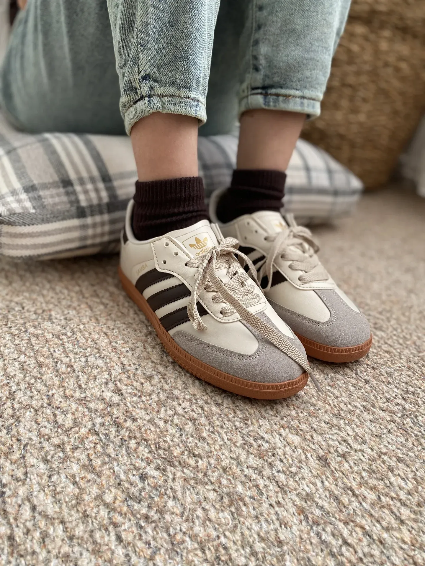 Adidas Samba Bej – Kahverengi Detaylı
