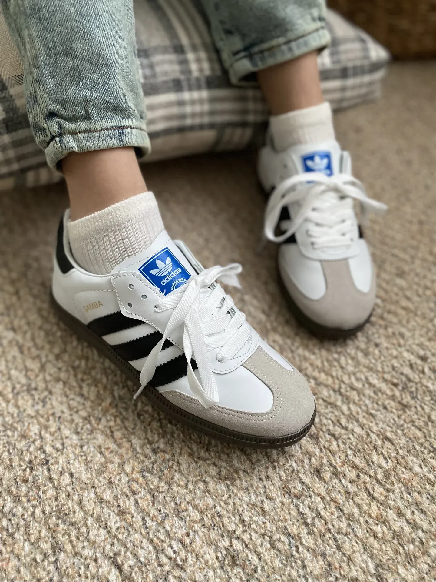 Adidas Samba Beyaz – Siyah Şeritli